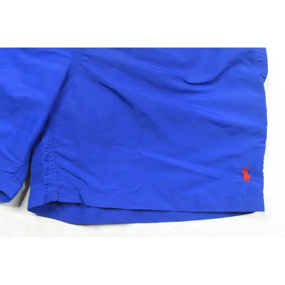 Polo Ralph Lauren Swim Trunks Shorts Mens Medium Blue Drawstring Mesh Lined